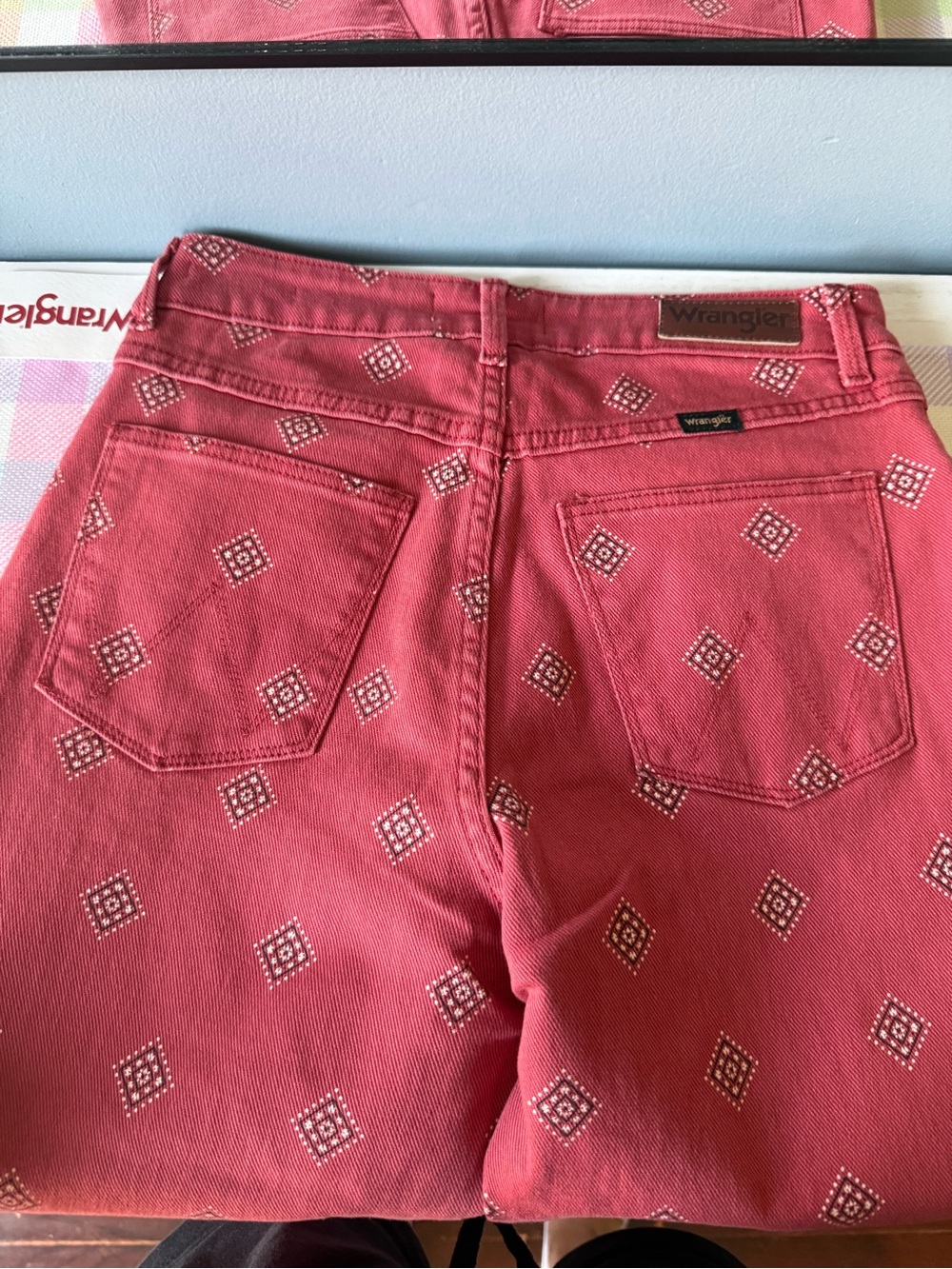 Wrangler Red Printed Bootcut Jeans - Picture 5 of 9